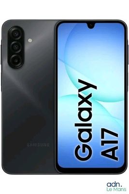 un Samsung A7 noir dont la caméra arrière est accessible et l'arrière du téléphone