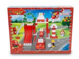 Set de jeu « Caserne de pompiers » de Lego City comprenant un camion de pompiers, un hélicoptère, une borne d'incendie, une borne d'incendie et