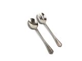 two spoons and a spoon on a white surface