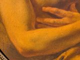 a painting of a nude woman with her hands on her chest