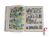 an open book with a picture of a cartoon on it