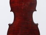 an old violin with a wooden back and a wooden bow
