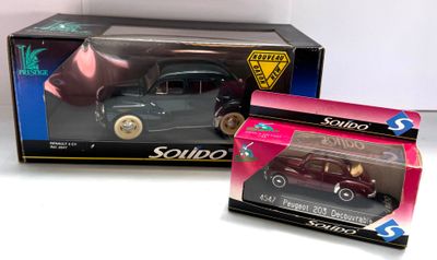 Lot de 2 voitures miniatures - comprenant une peugeot 203 découvrable  - Photo 1