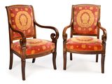 pair of early 20th century mahogany armchairs with upholstered upholstered upholstered upholstered upholstered upholstered upholstered uphol
