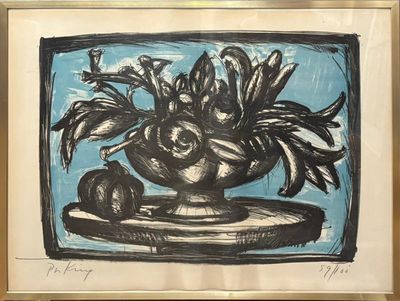 a picture of a painting of a bowl of fruit