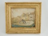 une image représentant un tableau où l'on voit un oiseau sur un bateau dans l'eau