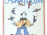 une vieille affiche représentant un homme jonglant avec des oiseaux en plein vol