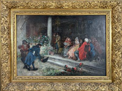 Cristobal PIZA ENSENYAT (1850-1936), Le concert Huile sur pa…