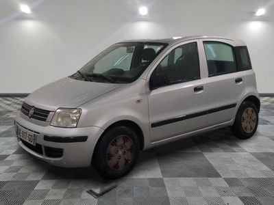 a picture of a small silver car parked in a garage