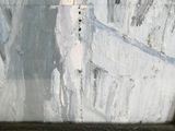 a painting of a man riding a skateboard on a ramp