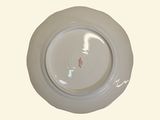 a white plate with a red line on it