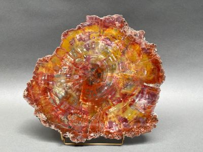 a picture of a piece of red and yellow rock