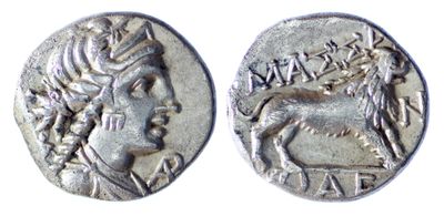 a close up of a coin with an image of a man on it