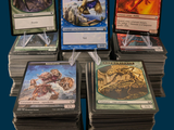 a lot of cards sitting on top of each other