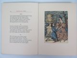 an open book with a picture of a woman and a child