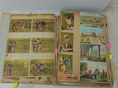 Chromos et images Images collées. Chromos de formats divers.…