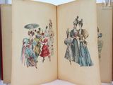 two open books with pictures of people on them