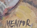 an image of a painting of a cow with the word memento written on it