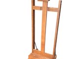 a picture of a wooden easel on a white background