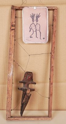 une photo représentant un cadre en bois dans lequel est inséré un tableau