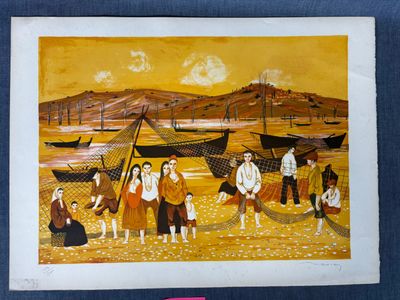 Max SAVY (1918-2010) Les filets .