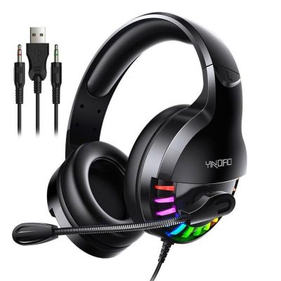 510 / Casque Q‑Connect Gaming Filaire Avec Microphone et Lumière LED ;