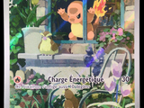 une photo d'une carte Pokémon sur laquelle figure une jeune fille à une fenêtre