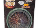 a close up of a toy with a colorful wheel in it