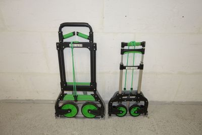 Lot de 2 diables de manutention pliants en aluminium et plas…