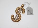 an image of a gold dollar sign with diamonds on it