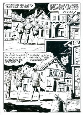 une bande dessinée en noir et blanc représentant un homme et une femme devant un immeuble