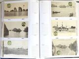 an open book with pictures of boats on the water