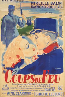 an old movie poster of a man and a woman kissing