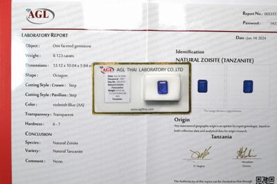 une photo d'un certificat sur laquelle figure une pilule bleue