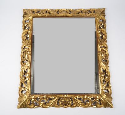 Glace de salon de style Louis XIII Napoléon III en bois et s…