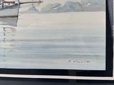 a painting of a sailboat in a body of water