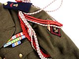 a close up of a uniform on a white background
