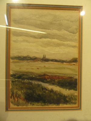a picture of a painting on the wall of a room