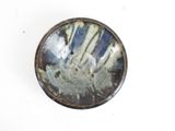 a picture of a blue and white plate on a white surface