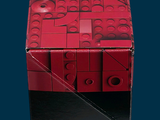 a red box with a picture of a motorcycle inside of it