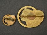 an image of a gold brooch with a pin in the middle
