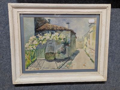 a picture of a painting on the wall of a house