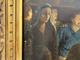 a painting of a group of people standing in a room