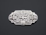 broche en diamant art déco
