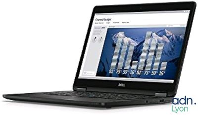 ordinateur portable Dell dont l'écran affiche un graphique à barres