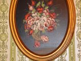 a picture of a picture of a vase of flowers on the wall