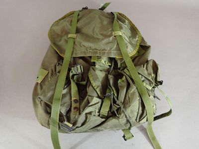 a large backpack with a lot of straps on it