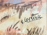 an image of a close up of a painting on a wall