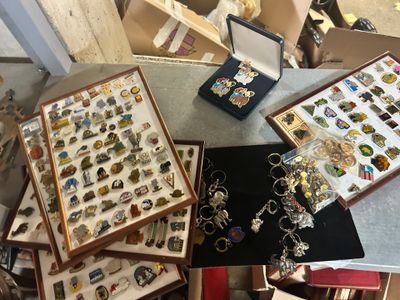 many different types of jewelry in a display case