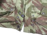 camouflage shirt with buttons on the chest and a long sleeve